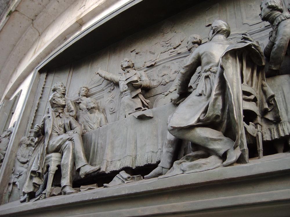 Adoption of universal suffrage: Monument to the Republic