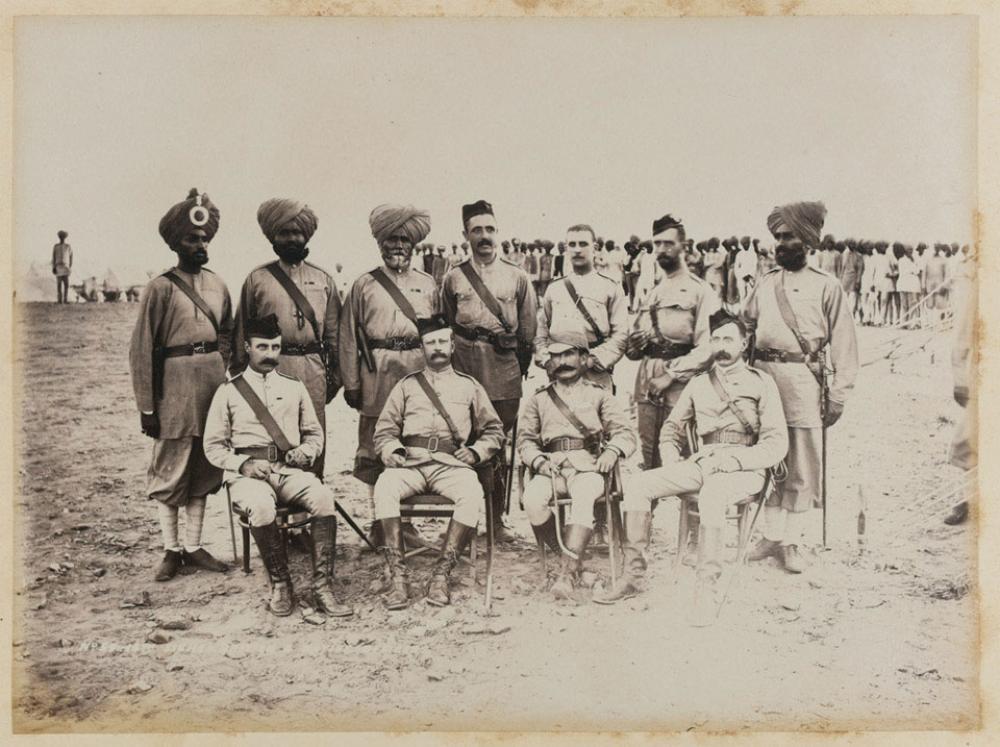 British officers with the Bengali Native Infantry during the first Sudan War