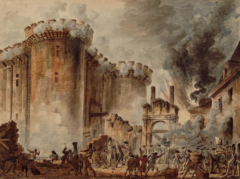 The storming of the Bastille on July 14, 1789