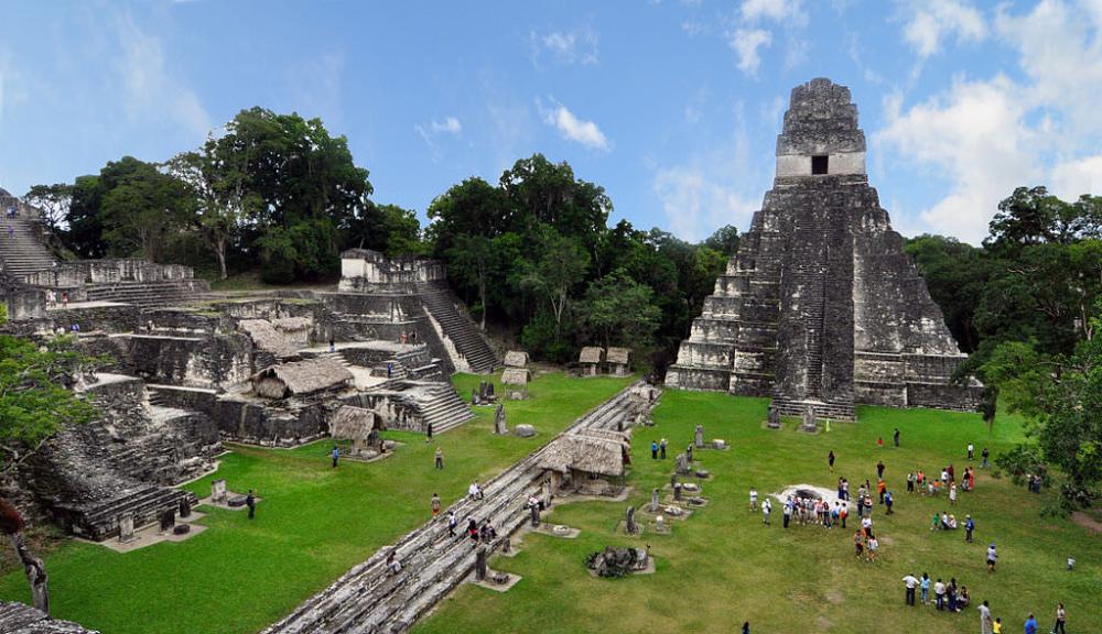 The Tikal temple ruins in Yax Mutal