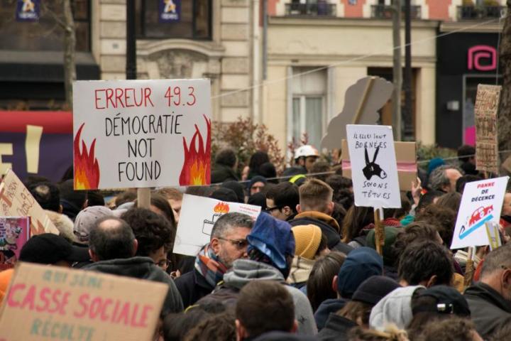 Demonstration Against Pension Reforms Paris March 2023