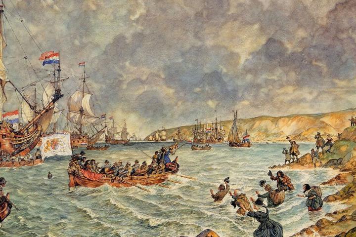 William of Orange III and his Dutch army land in Brixham