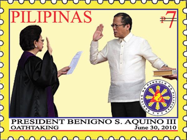 Philippines Stamp - President Benigno S. Aquino III's oathtaking
