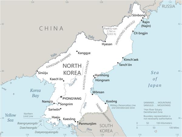 Map of North Korea